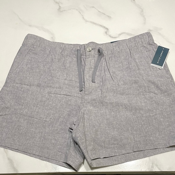 Perry Ellis Linen Blend Drawstring Shorts,‎ Gray, XXL - New With Tags - Picture 1 of 8